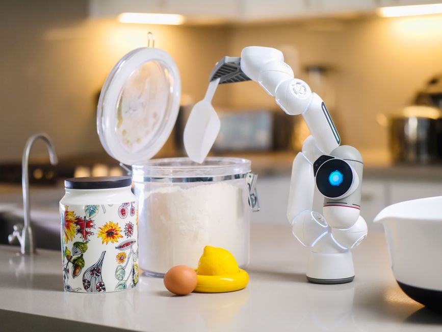 Automatische groentenhakker met geïntegreerde AI-assistent.