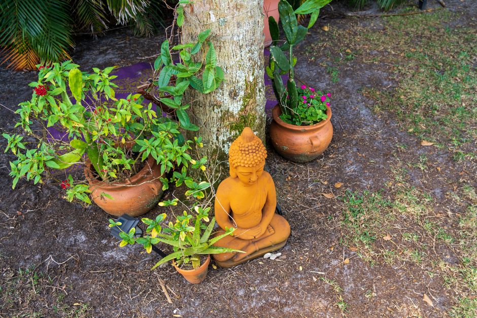 Hangmat tussen bomen voor meditatieve ontspanning. Hangmat tussen bomen voor meditatieve ontspanning.